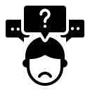 icon illustrating mental overload and overthinking in communication situations